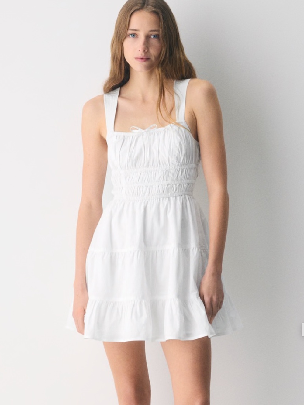 Sunday Best Martine Poplin Dress in white in size S